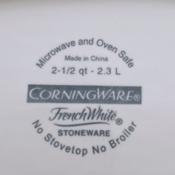 Corningware French White Stoneware Casserole Dish w/ lid 13 Pyrex DC1.5C 2.3L - Picture 6 of 6